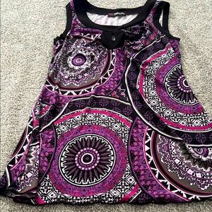 Colorful Sleeveless Patterned Top